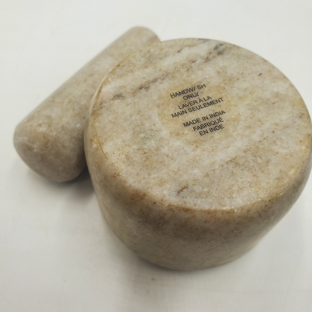 Mortar and Pestle, Stone/Marble, Small Design, Medicinal or Food Made In India - Picture 3 of 6